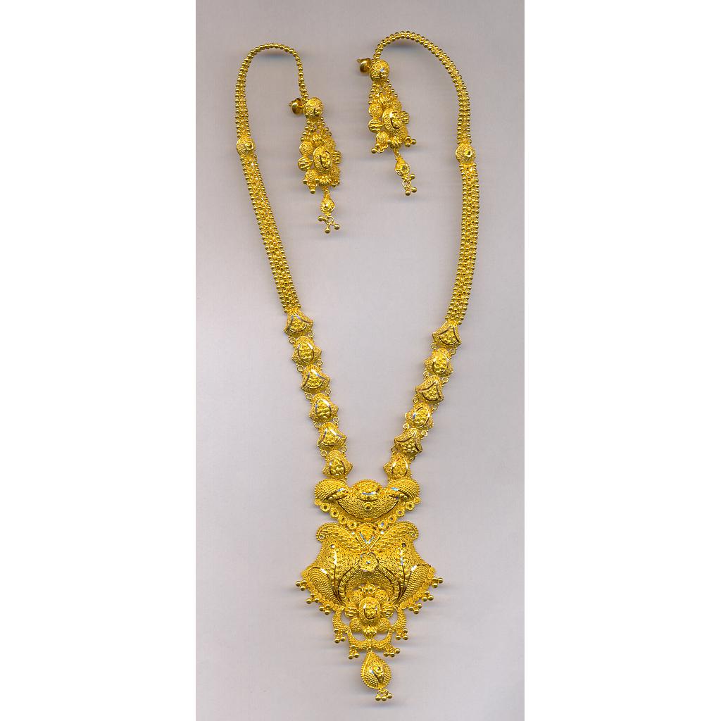 GOLD HALF SET LONG PLAIN FANCY
