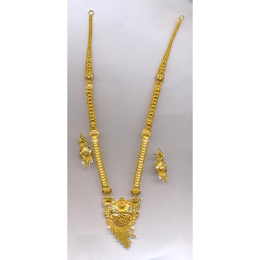 GOLD HALF SET LONG PLAIN FANCY