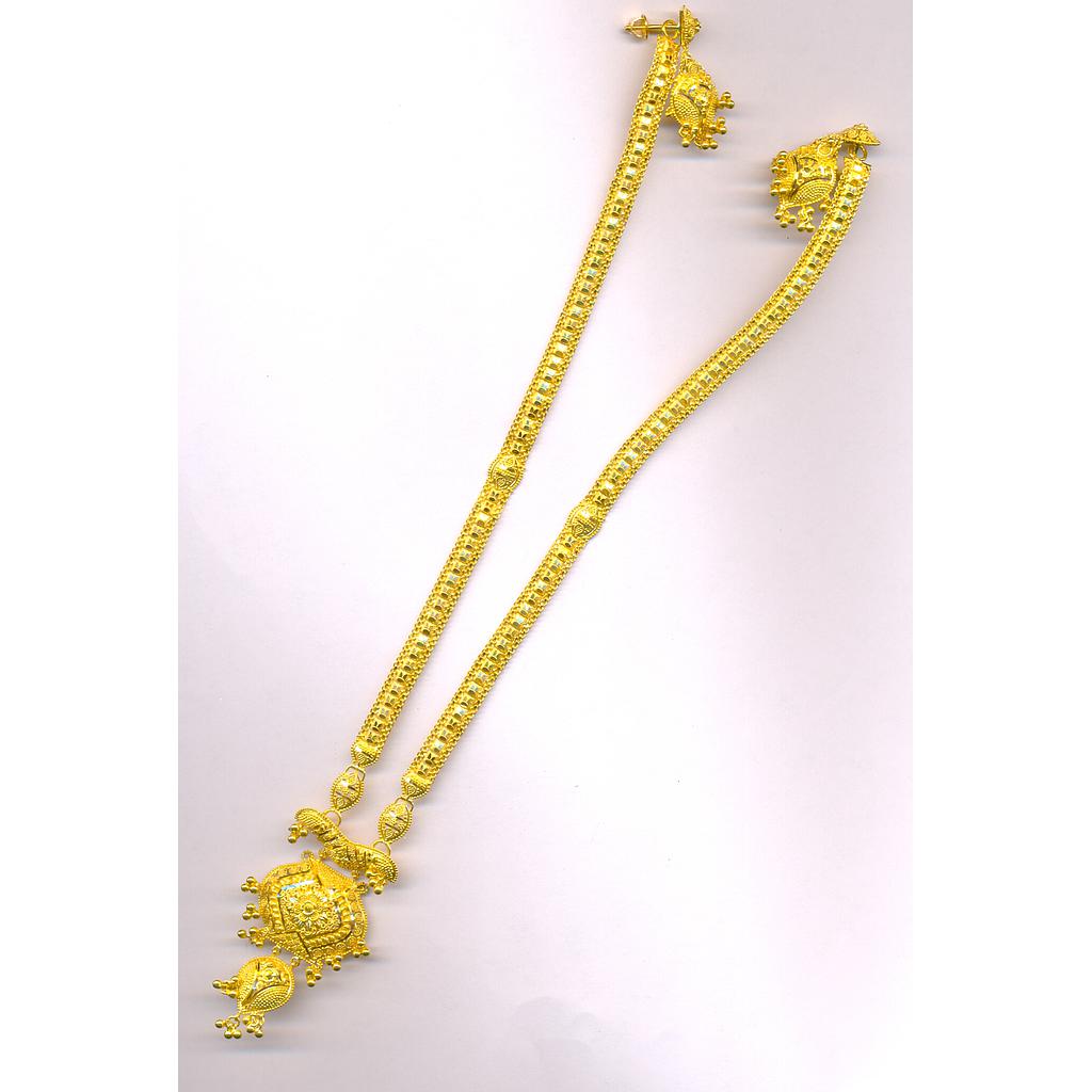 GOLD HALF SET LONG PLAIN FANCY