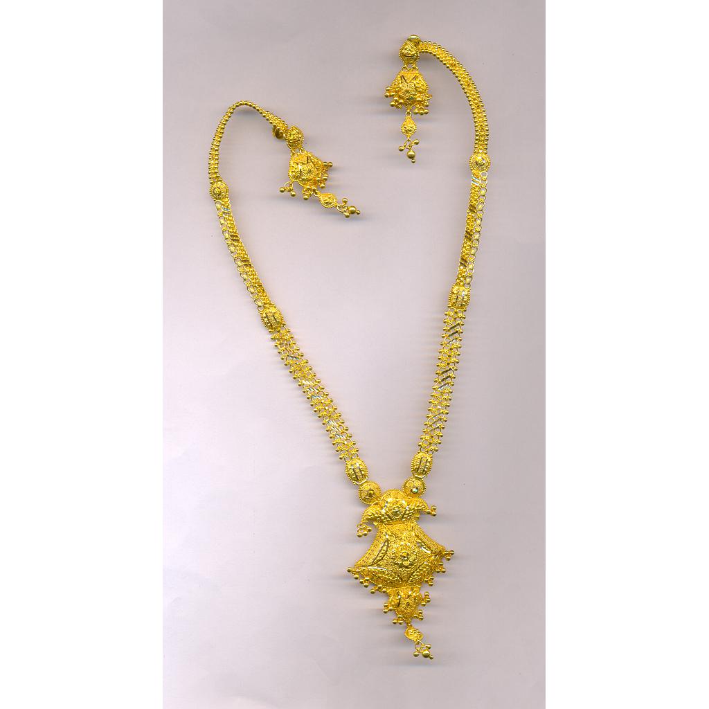 GOLD HALF SET LONG PLAIN FANCY