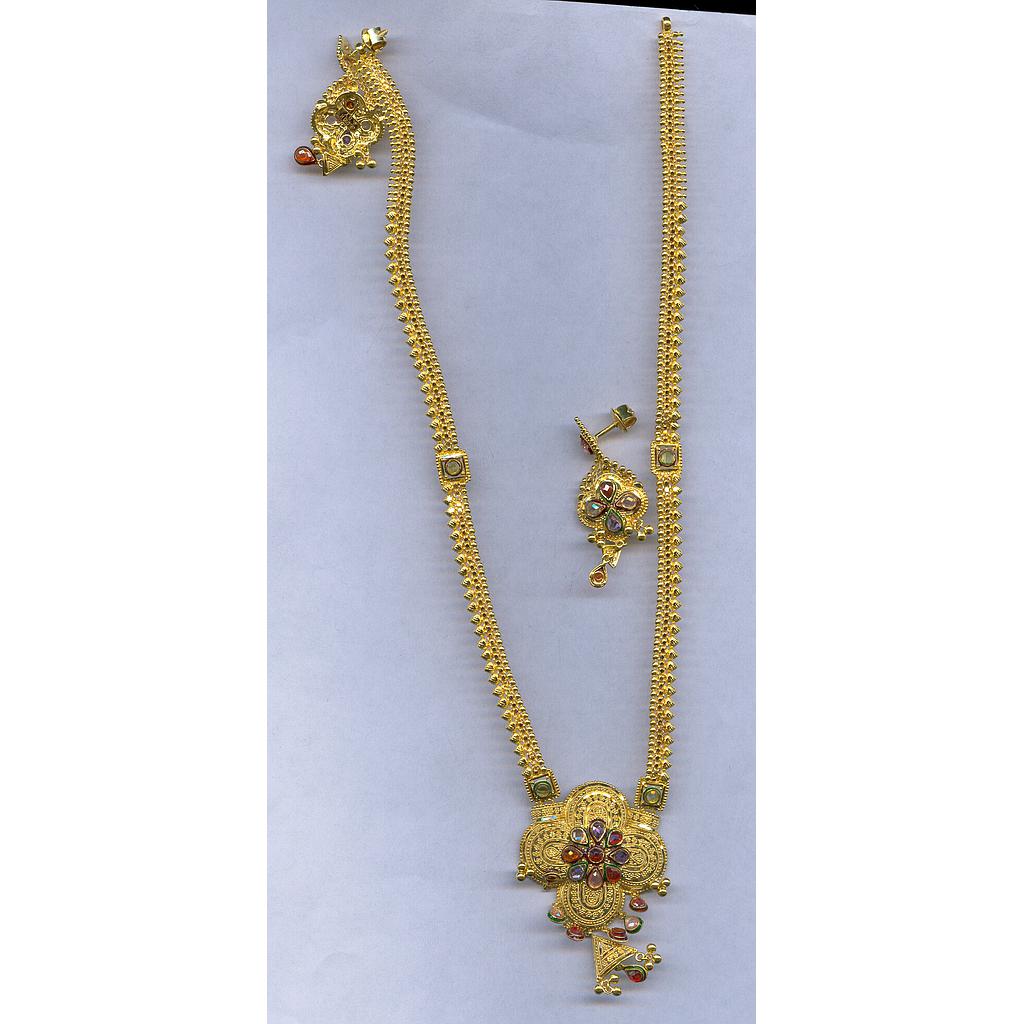 GOLD HALF SET LONG PLAIN FANCY