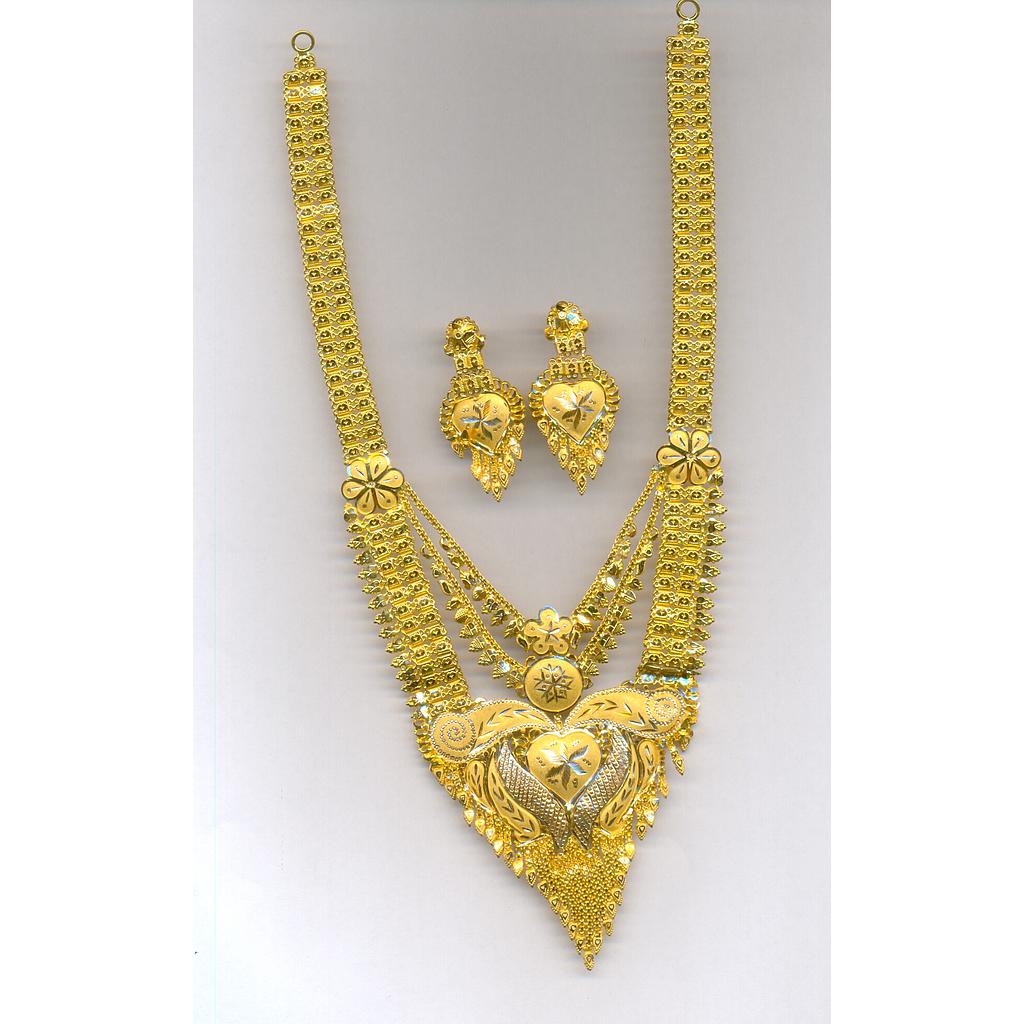 GOLD HALF SET LONG PLAIN FANCY