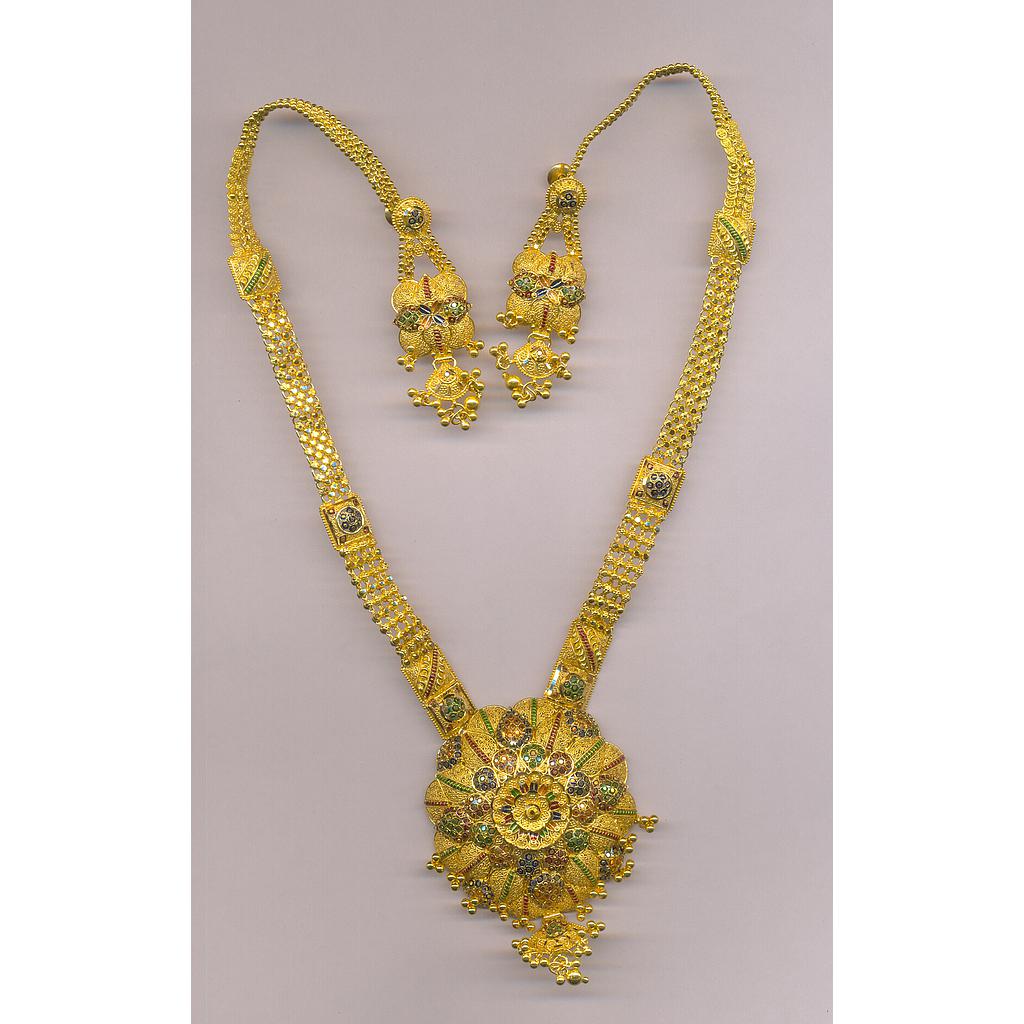 GOLD HALF SET LONG PLAIN FANCY