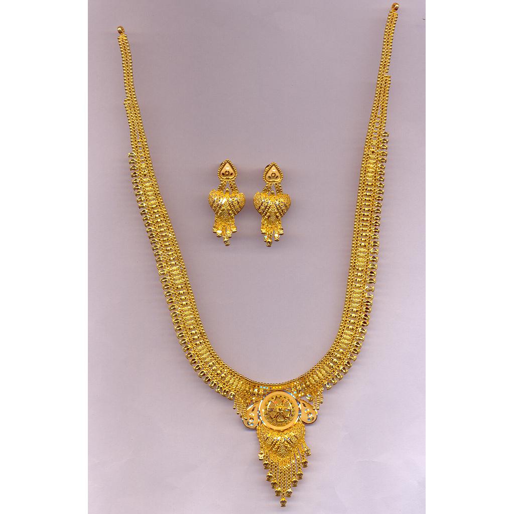 GOLD HALF SET LONG PLAIN FANCY