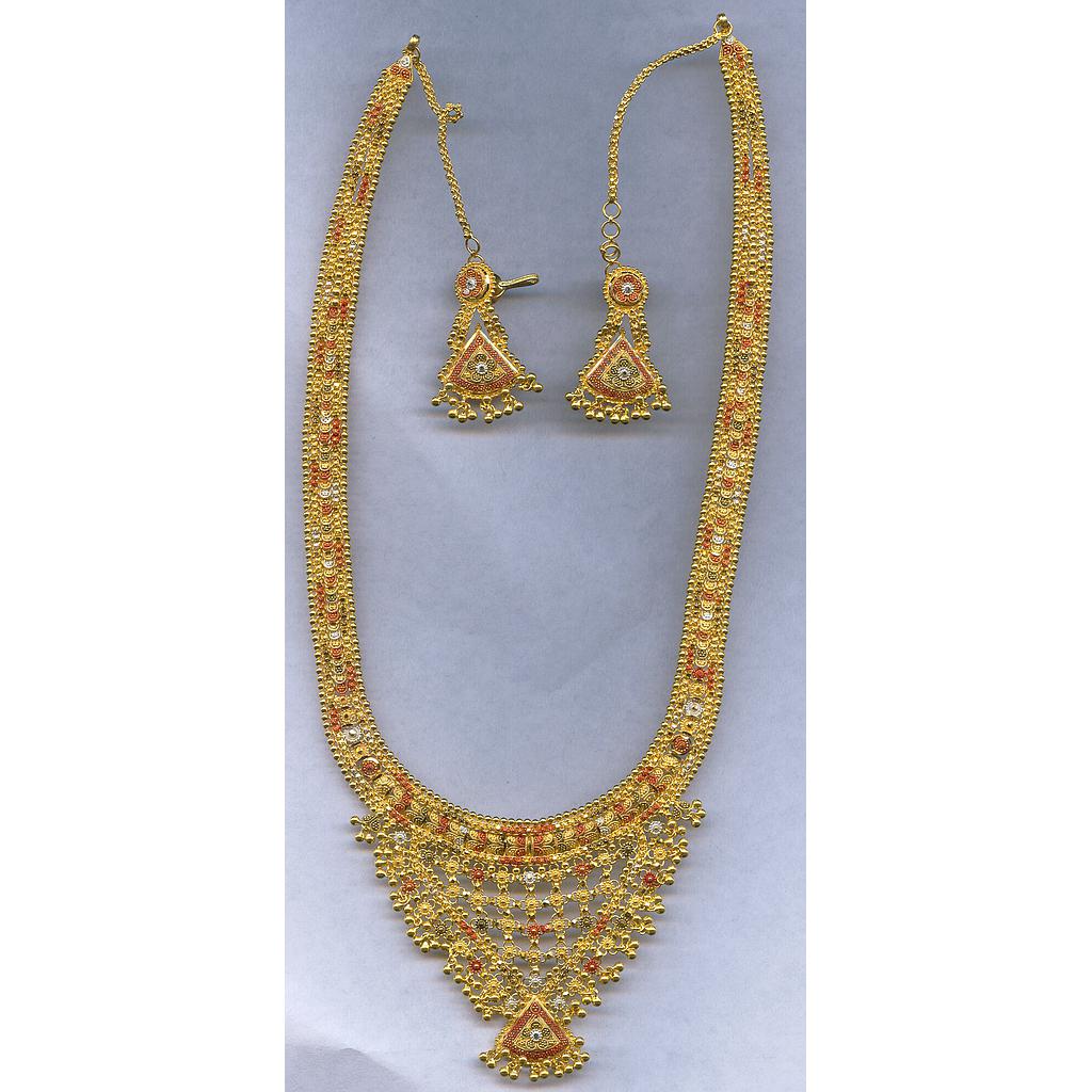 GOLD HALF SET LONG PLAIN FANCY