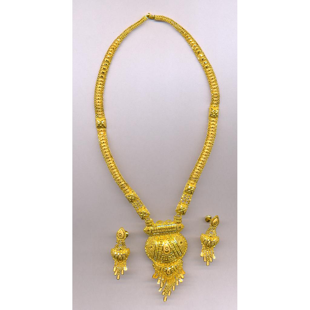 GOLD HALF SET LONG PLAIN FANCY
