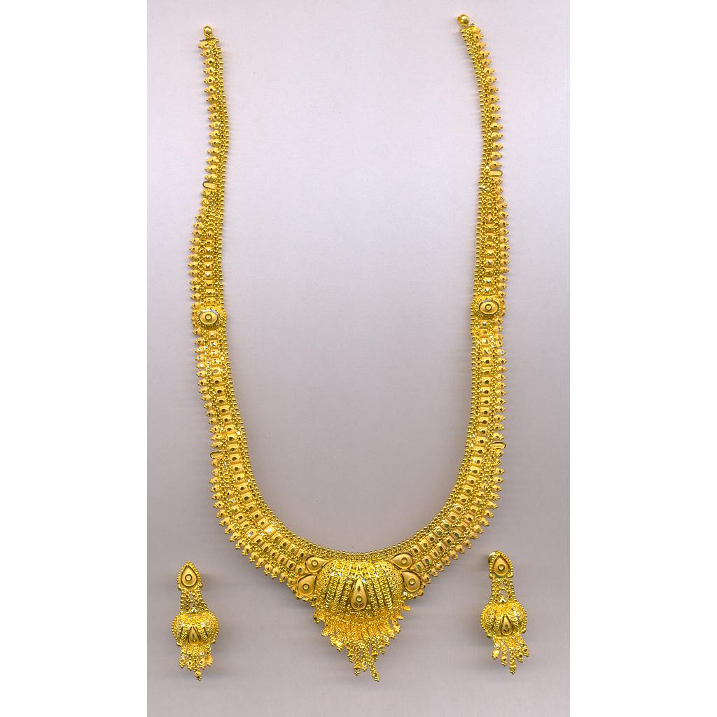 GOLD HALF SET LONG PLAIN FANCY