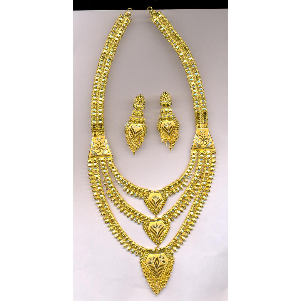 GOLD HALF SET LONG PLAIN FANCY