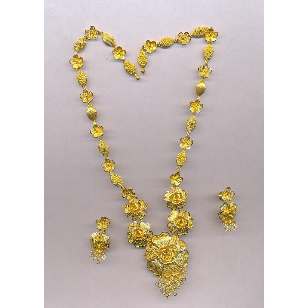 GOLD HALF SET LONG PLAIN FANCY