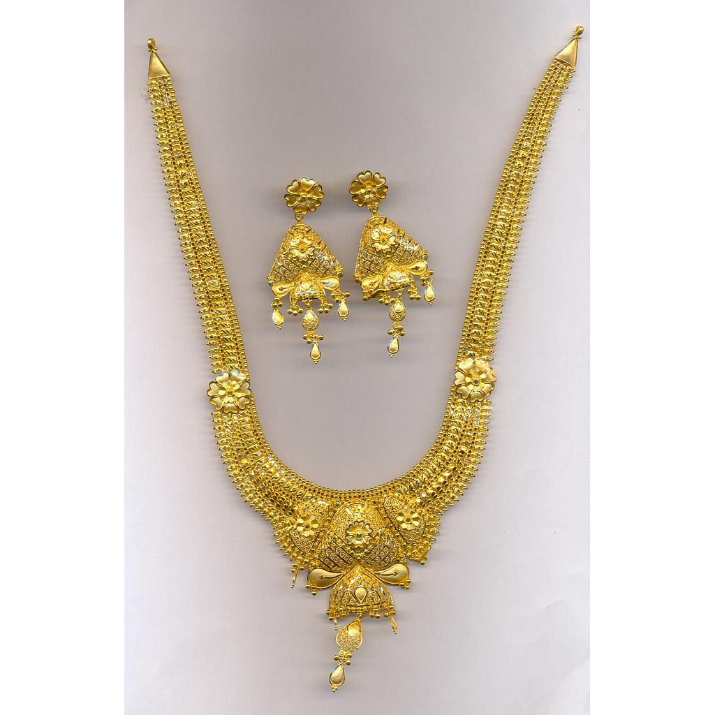 GOLD HALF SET LONG PLAIN FANCY