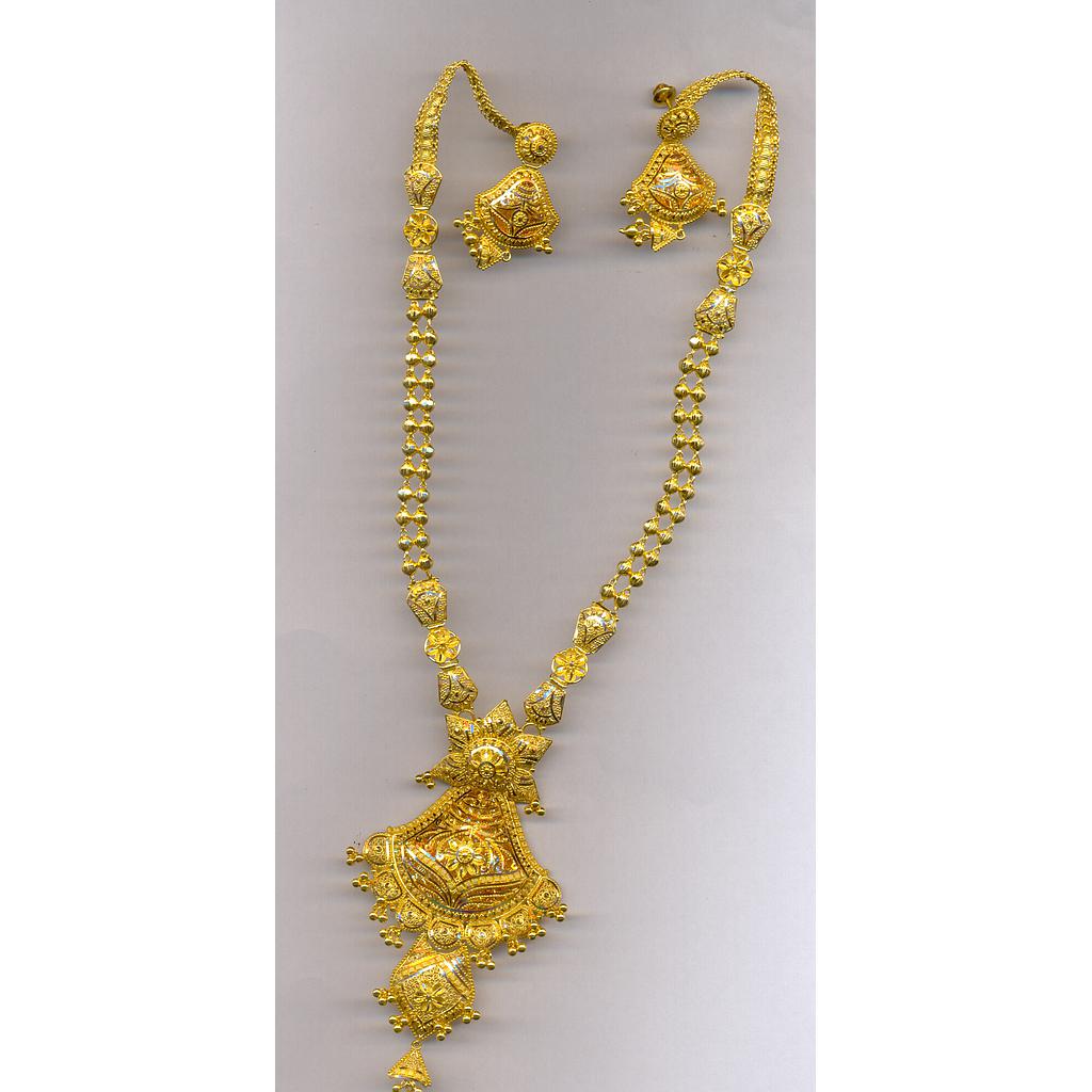 GOLD HALF SET LONG PLAIN FANCY