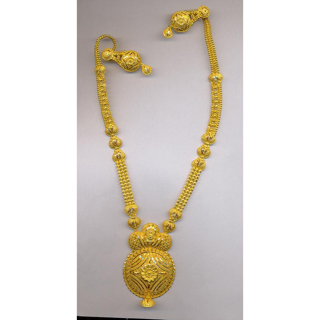 GOLD HALF SET LONG PLAIN FANCY