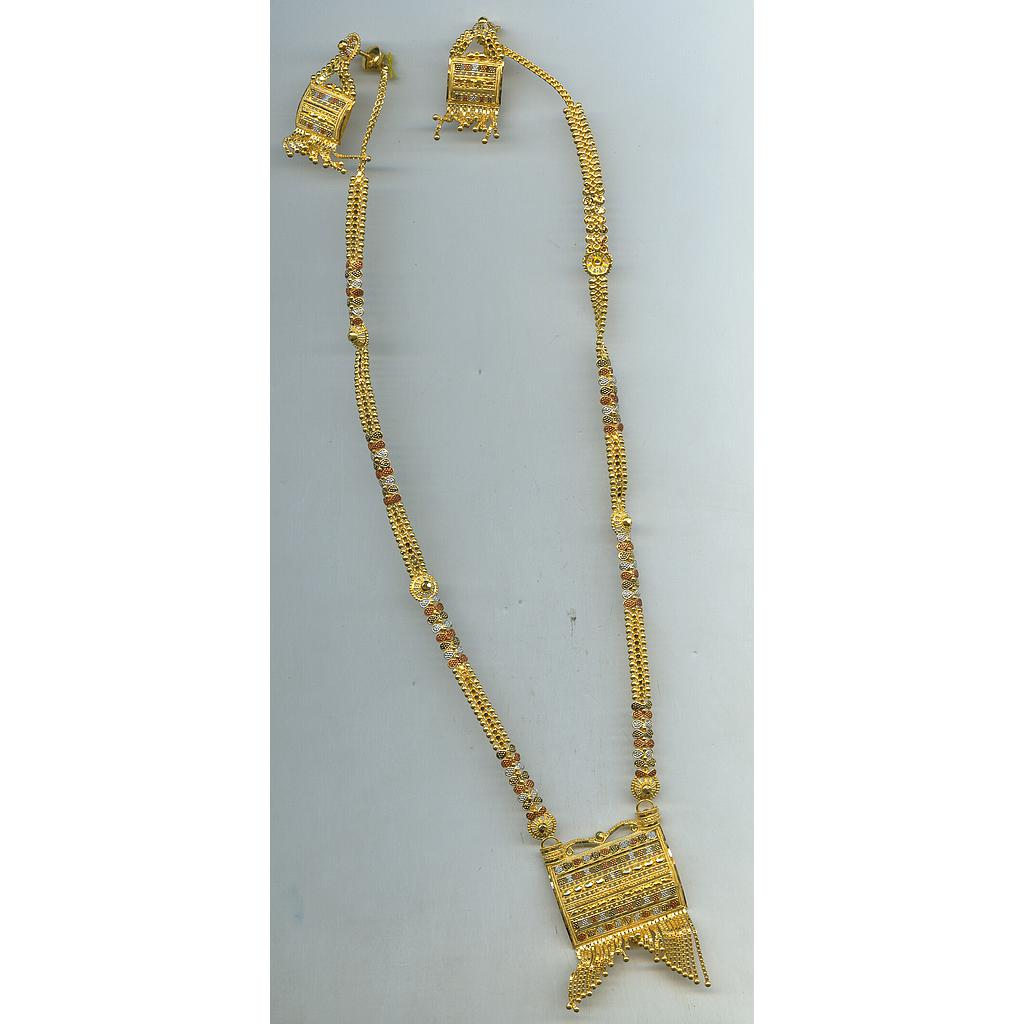 GOLD HALF SET LONG PLAIN FANCY
