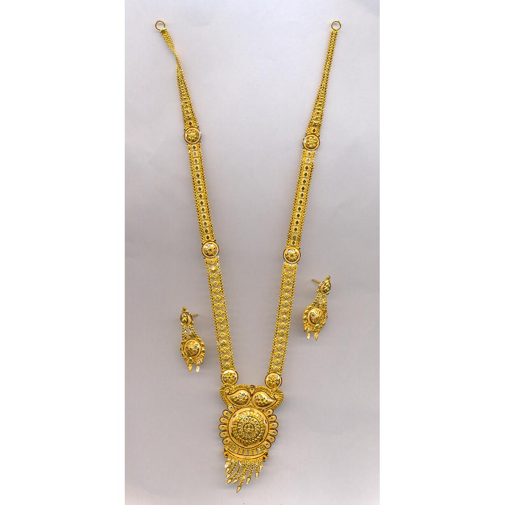 GOLD HALF SET LONG PLAIN FANCY