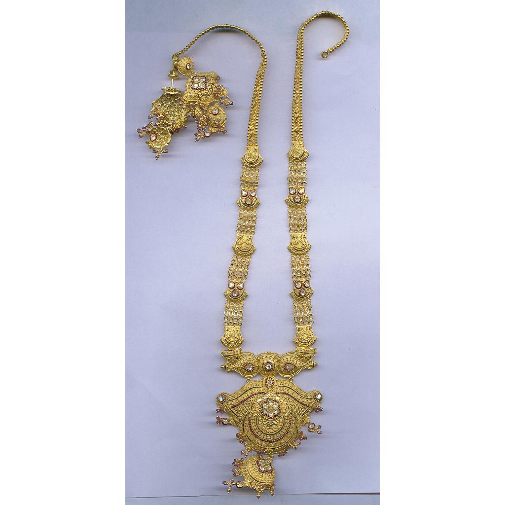 GOLD HALF SET LONG PLAIN FANCY