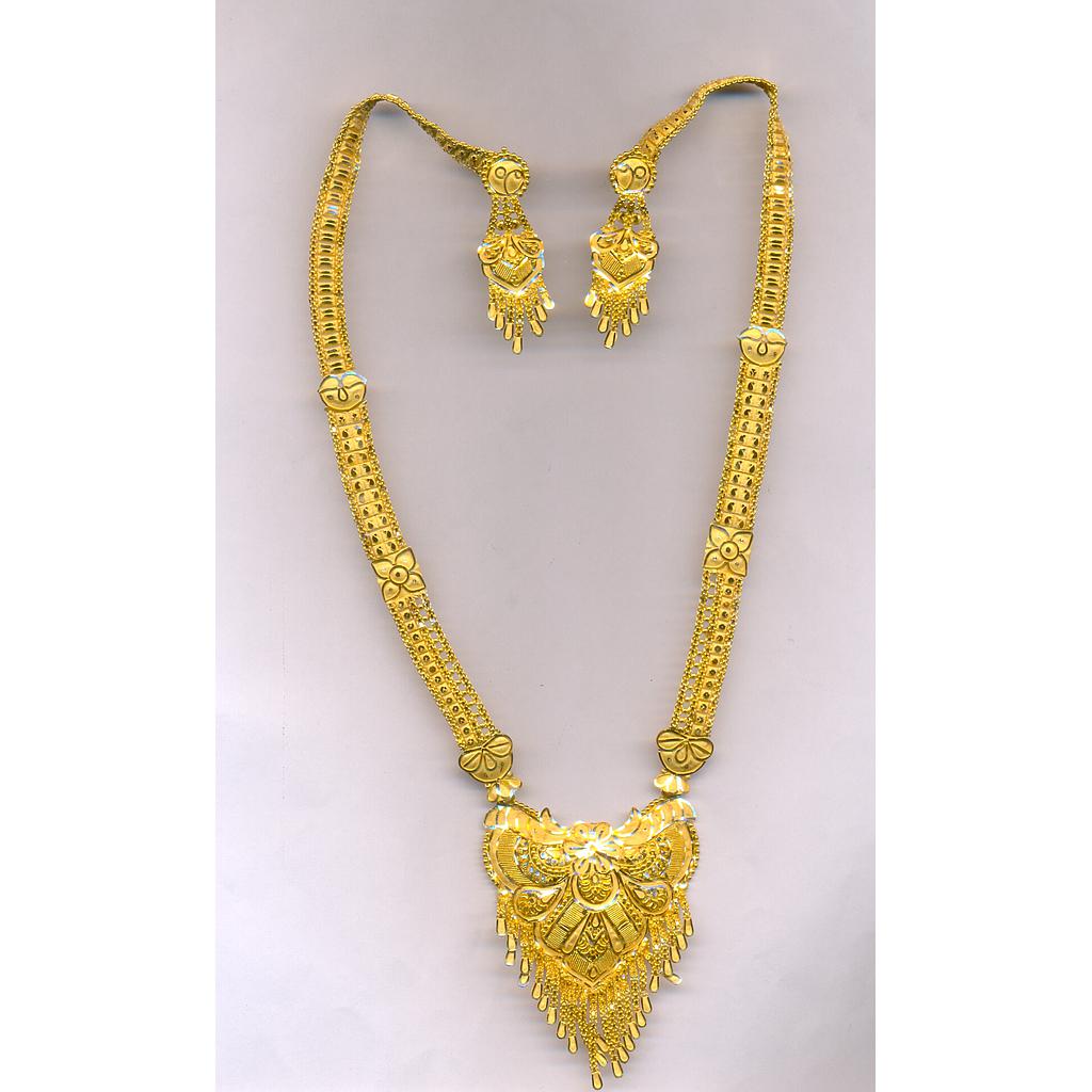 GOLD HALF SET LONG PLAIN FANCY
