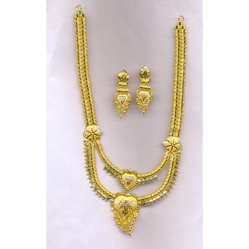 GOLD HALF SET LONG PLAIN FANCY