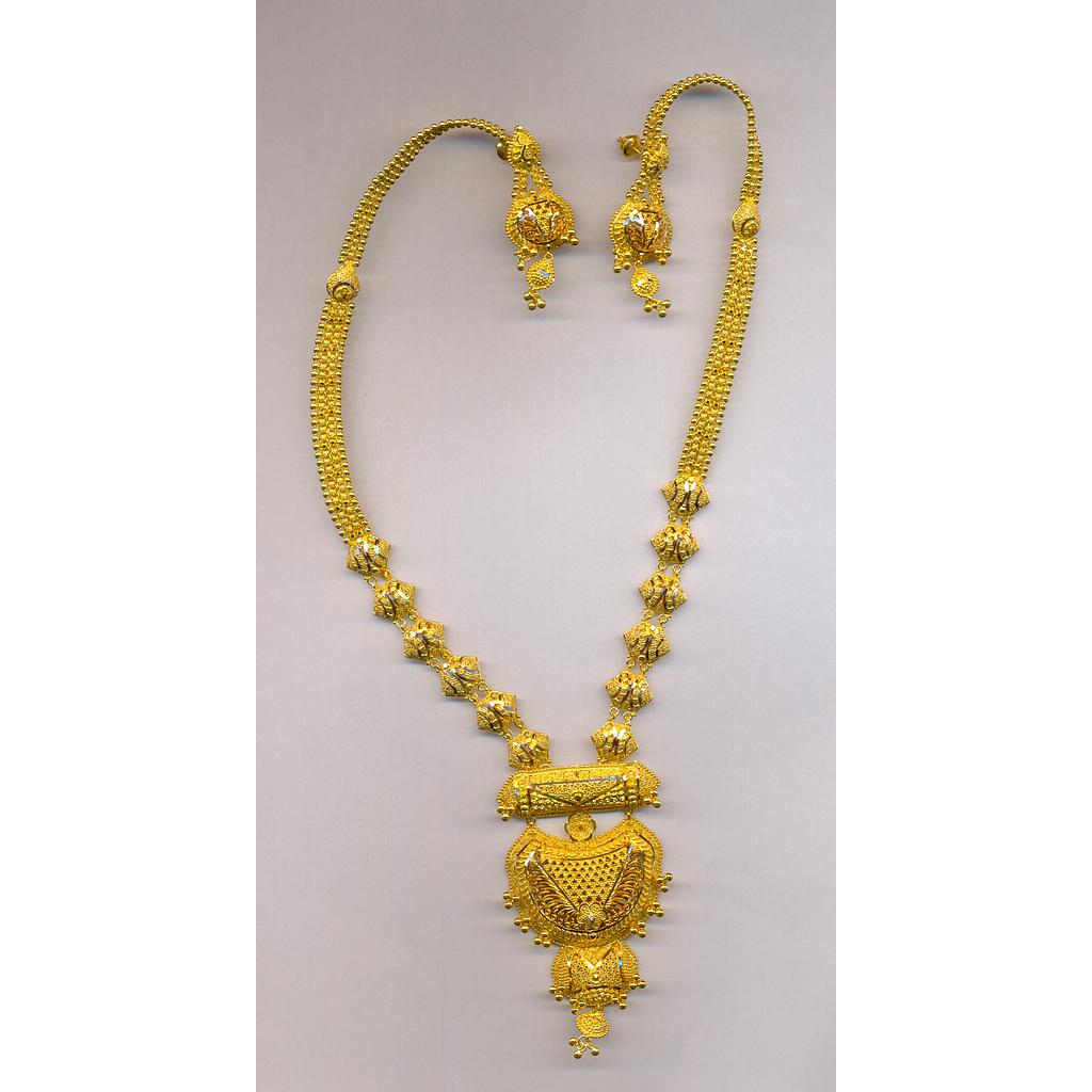 GOLD HALF SET LONG PLAIN FANCY