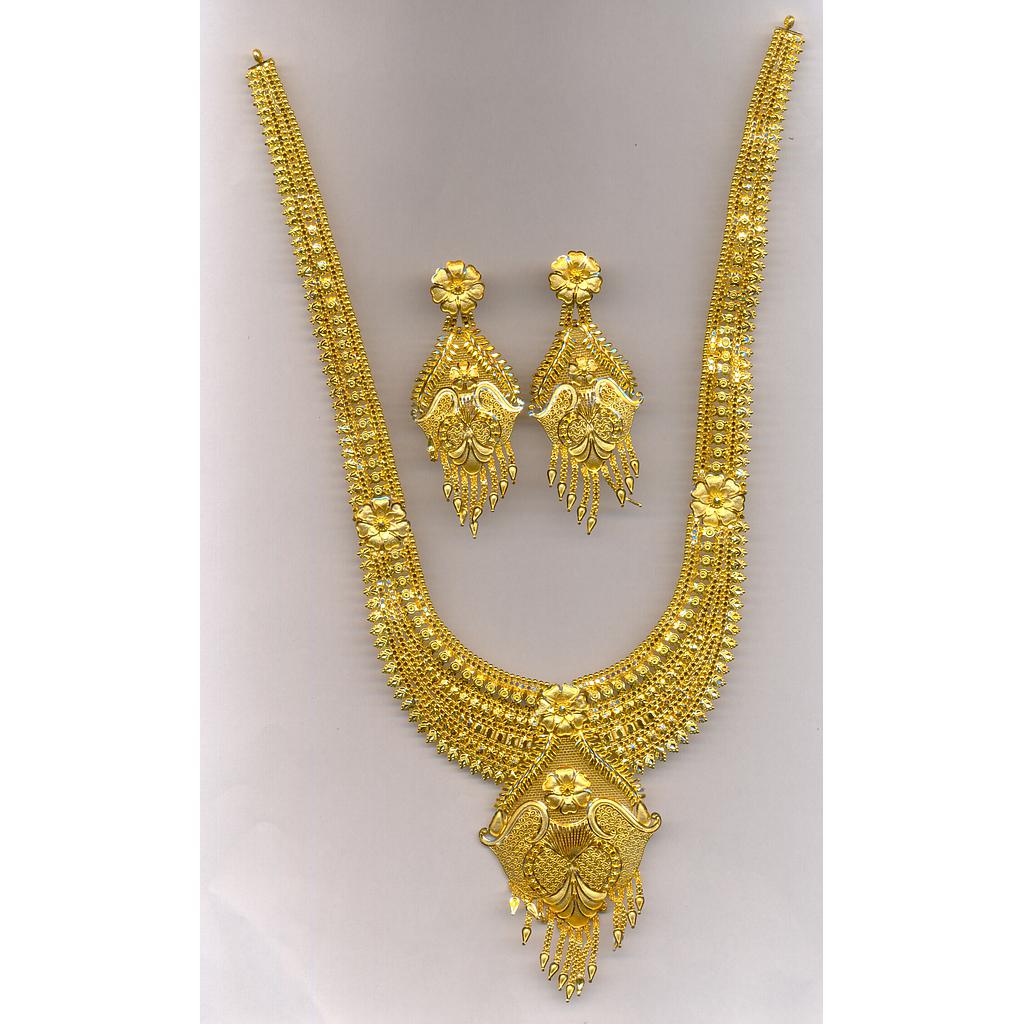 GOLD HALF SET LONG PLAIN FANCY