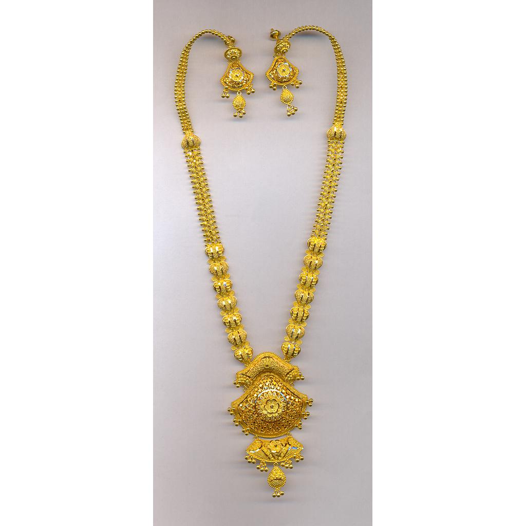 GOLD HALF SET LONG PLAIN FANCY