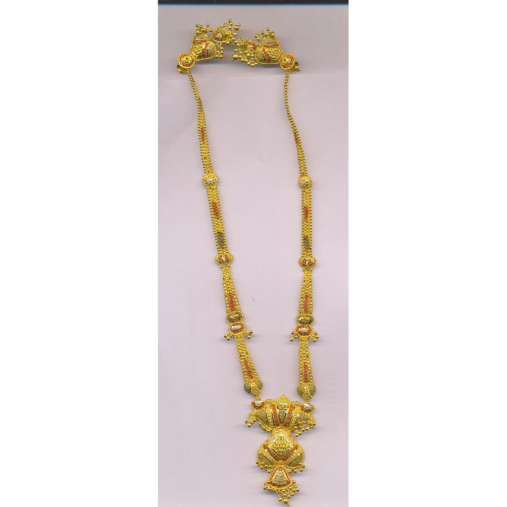GOLD HALF SET LONG PLAIN FANCY