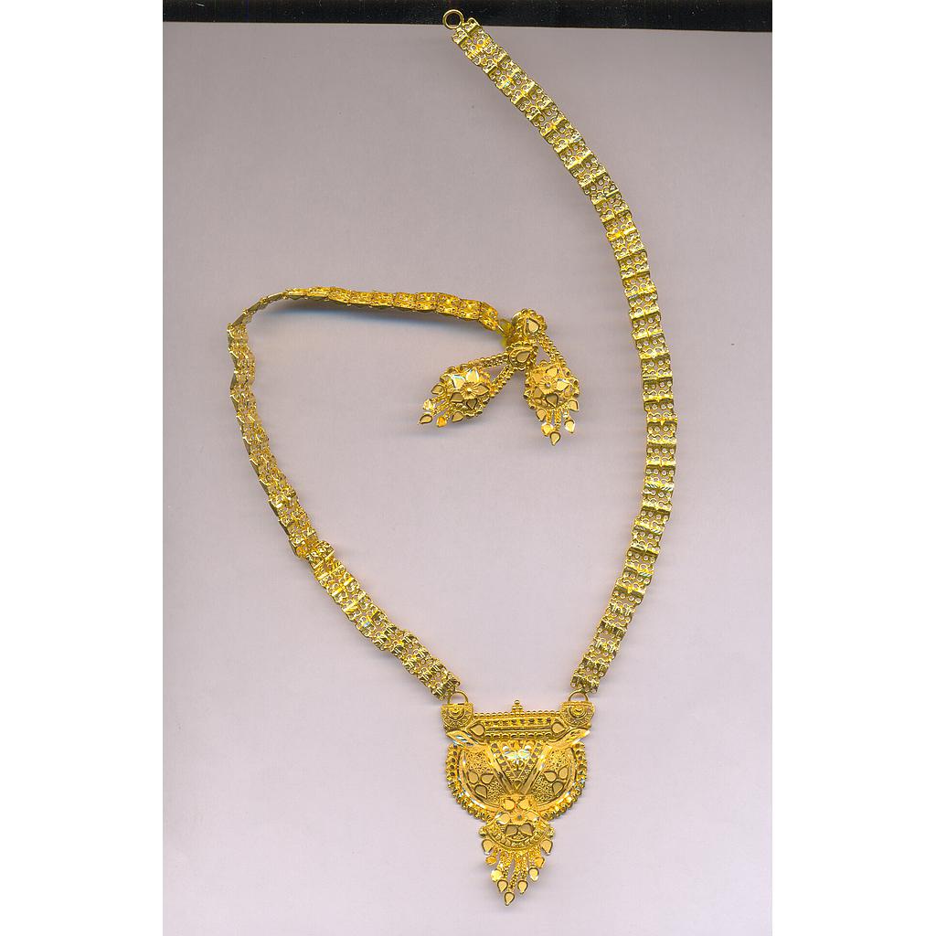 GOLD HALF SET LONG PLAIN FANCY