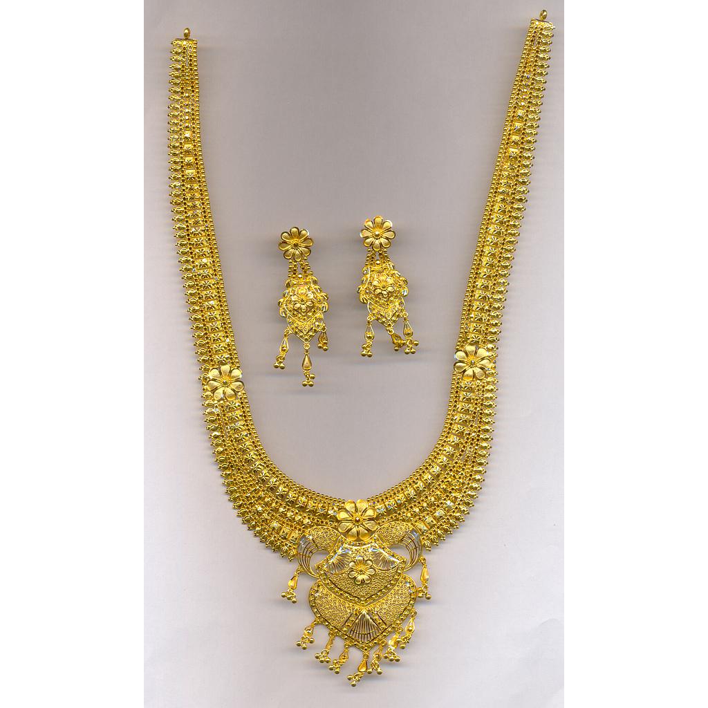 GOLD HALF SET LONG PLAIN FANCY