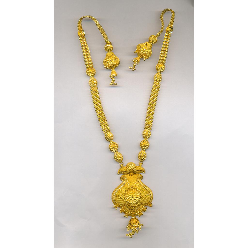 GOLD HALF SET LONG PLAIN FANCY