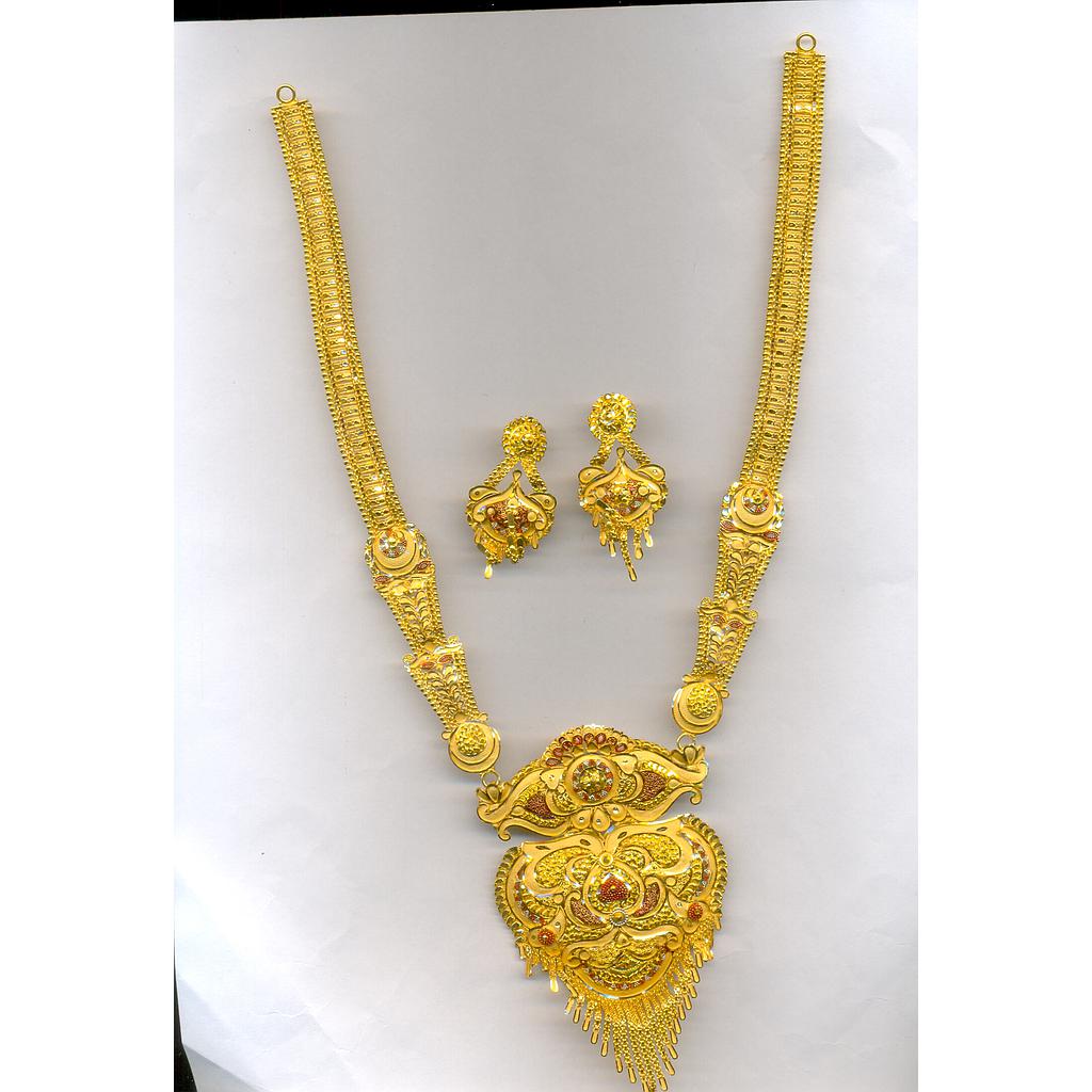 GOLD HALF SET LONG PLAIN FANCY