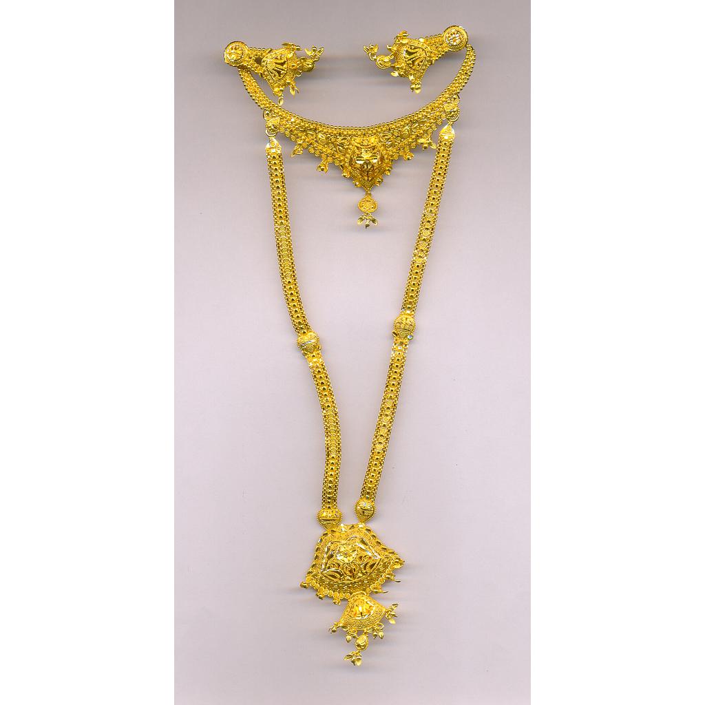 GOLD HALF SET LONG PLAIN FANCY
