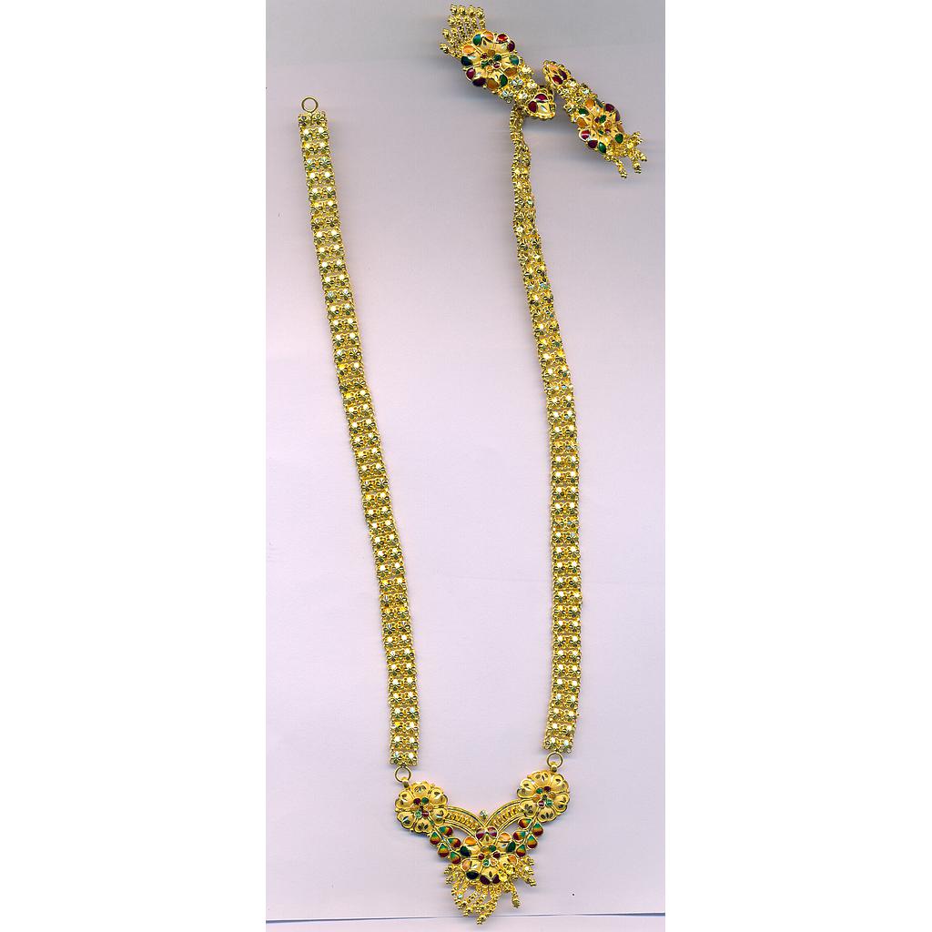 GOLD HALF SET LONG PLAIN FANCY