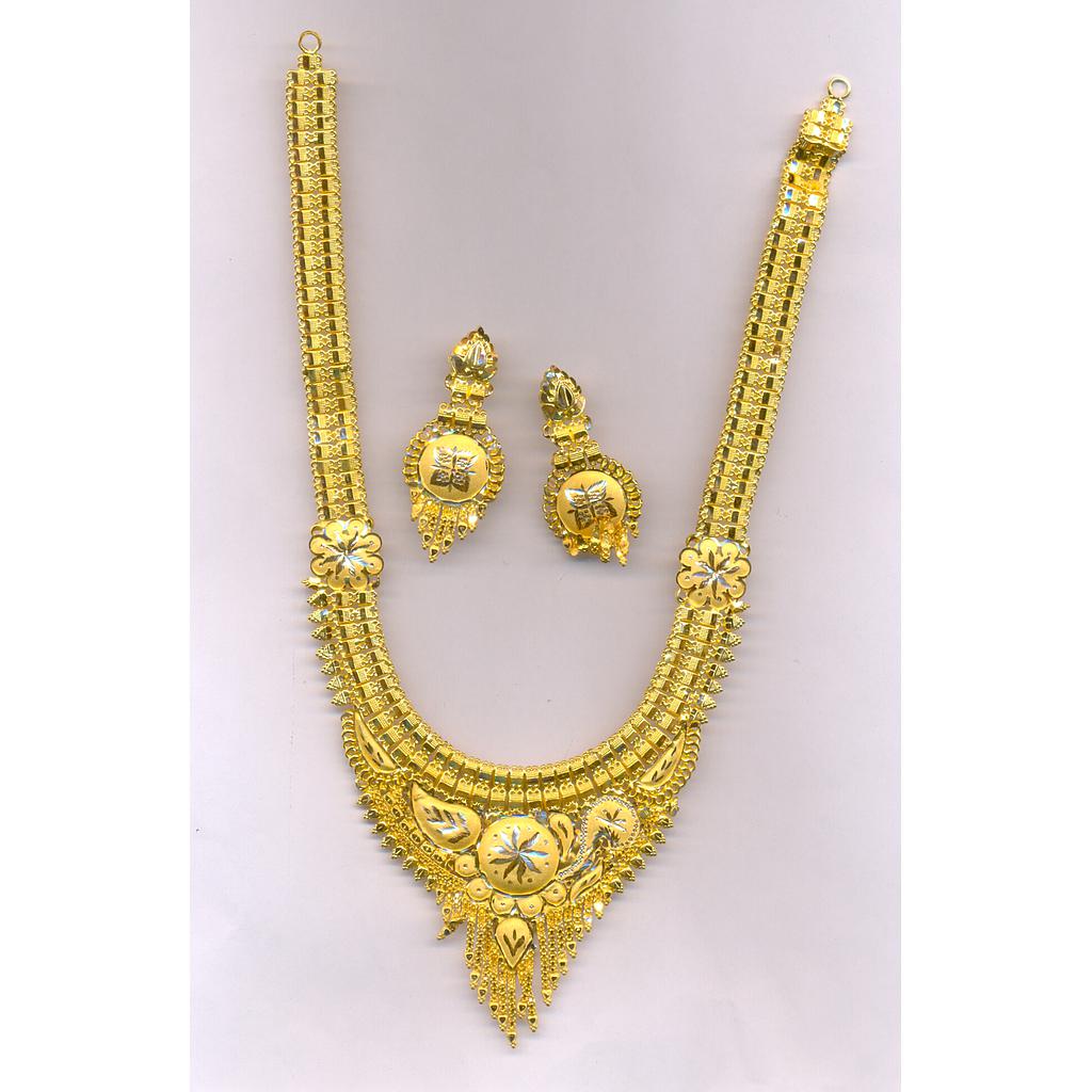 GOLD HALF SET LONG PLAIN FANCY
