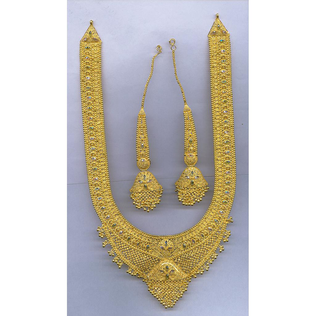 GOLD HALF SET LONG PLAIN FANCY