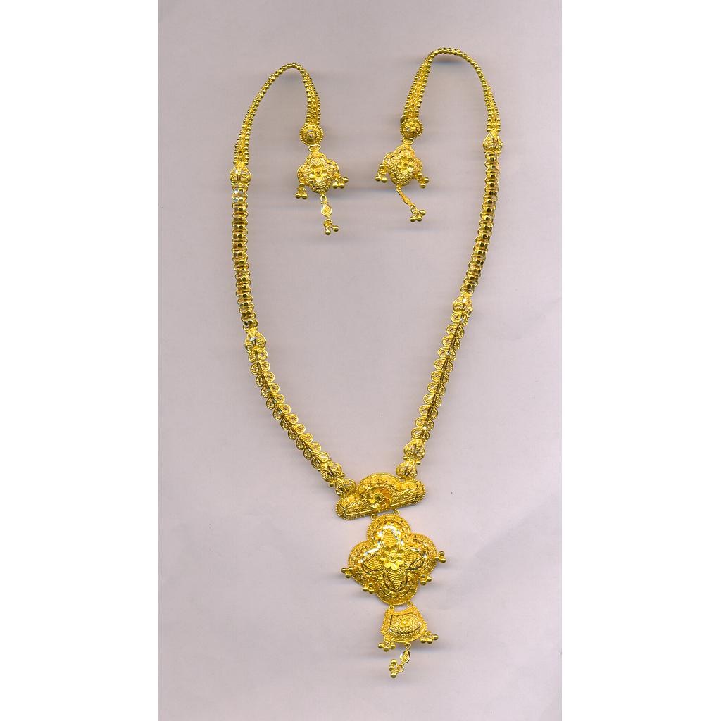 GOLD HALF SET LONG PLAIN FANCY