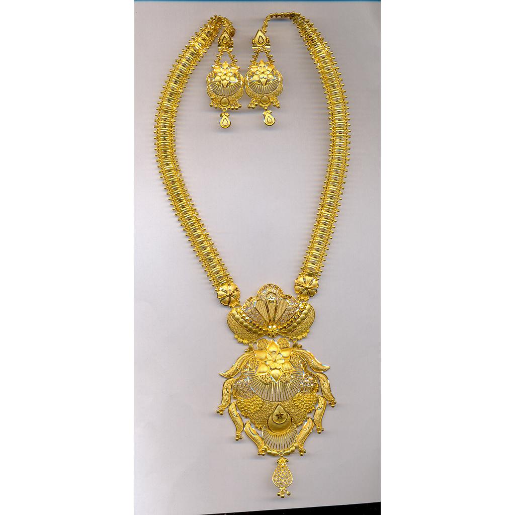 GOLD HALF SET LONG PLAIN FANCY