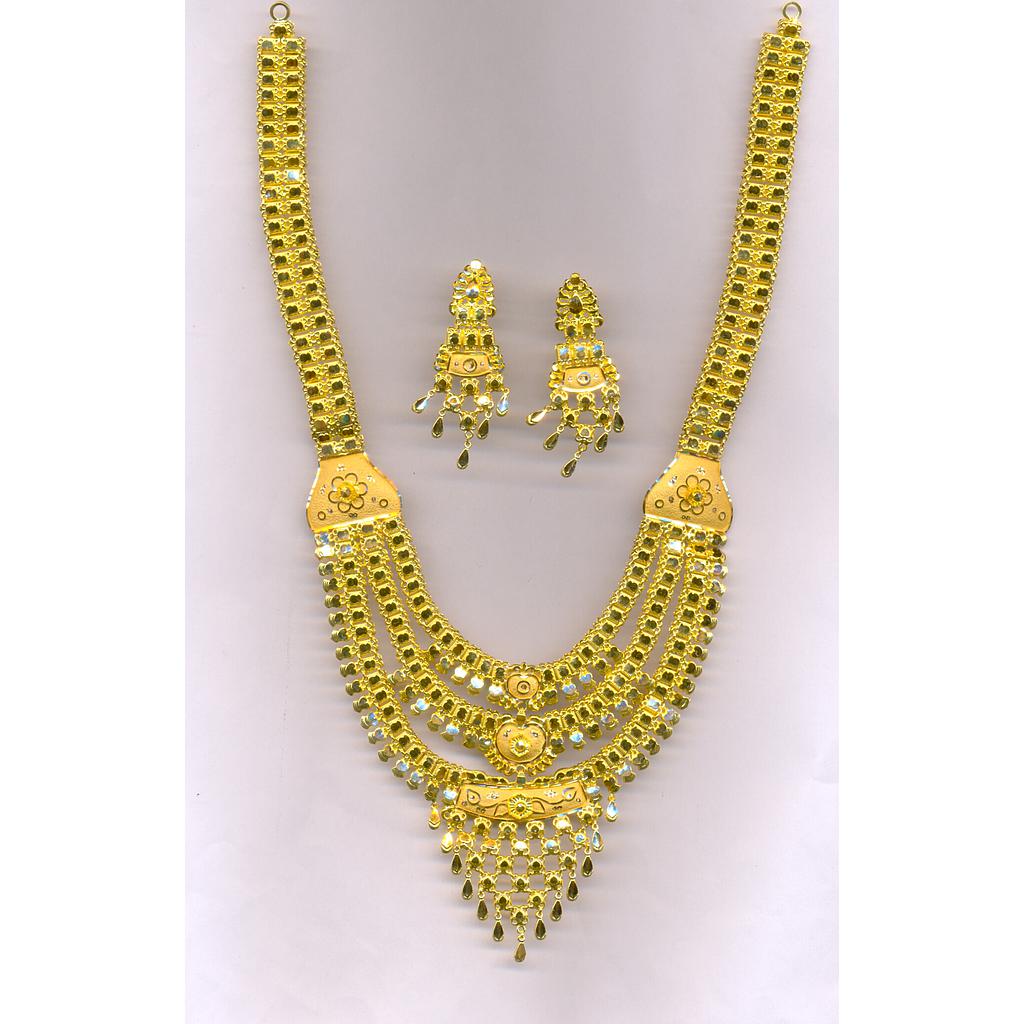 GOLD HALF SET LONG PLAIN FANCY
