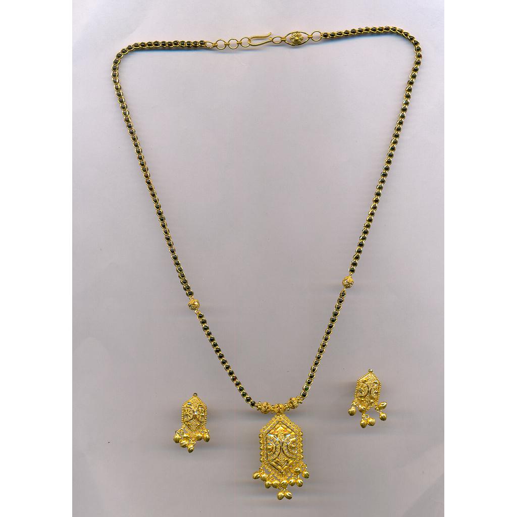 GOLD HALF SET LONG PLAIN FANCY