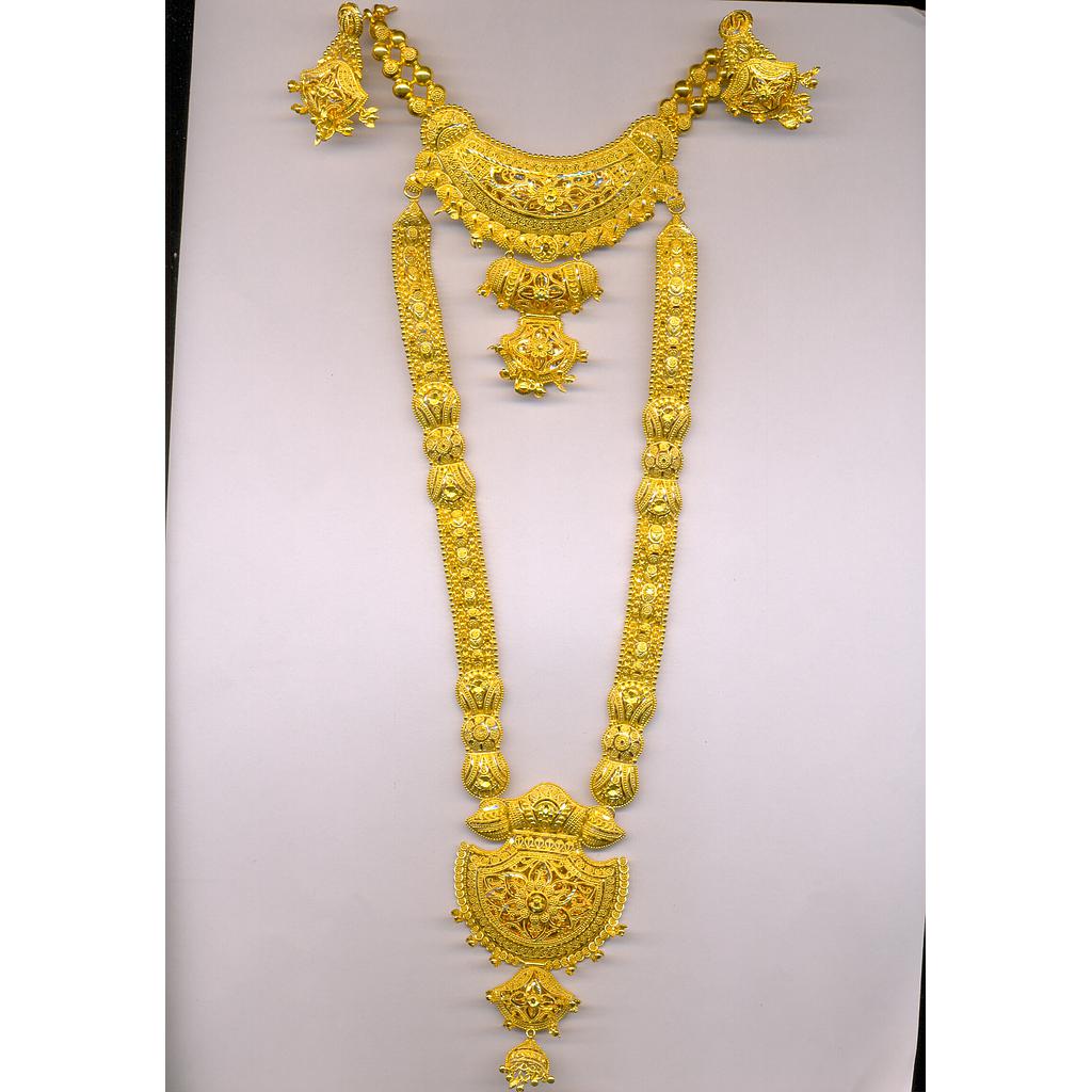GOLD HALF SET LONG PLAIN FANCY