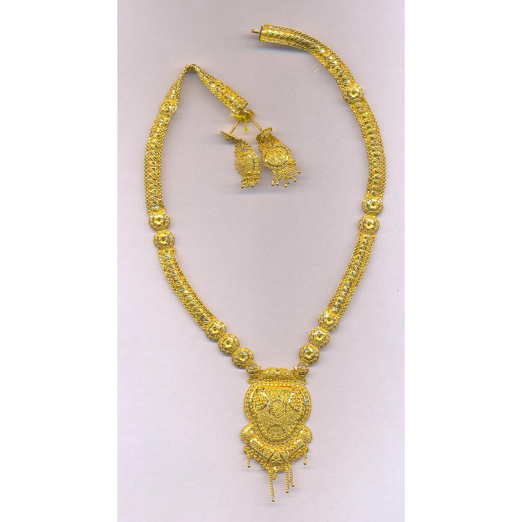 GOLD HALF SET LONG PLAIN FANCY