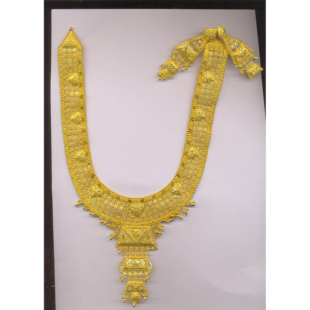 GOLD HALF SET LONG PLAIN FANCY