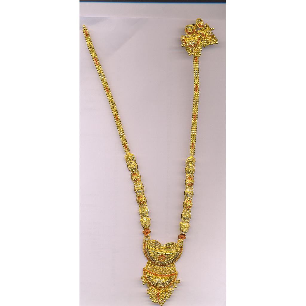 GOLD HALF SET LONG PLAIN FANCY