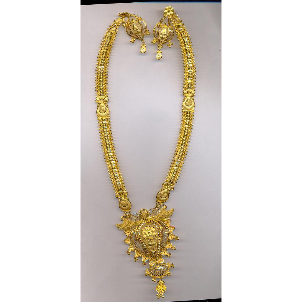 GOLD HALF SET LONG PLAIN FANCY
