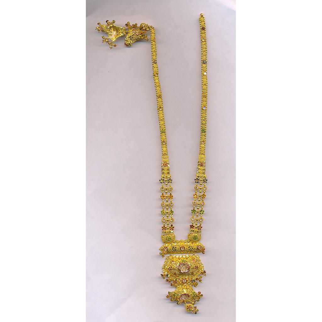 GOLD HALF SET LONG PLAIN FANCY