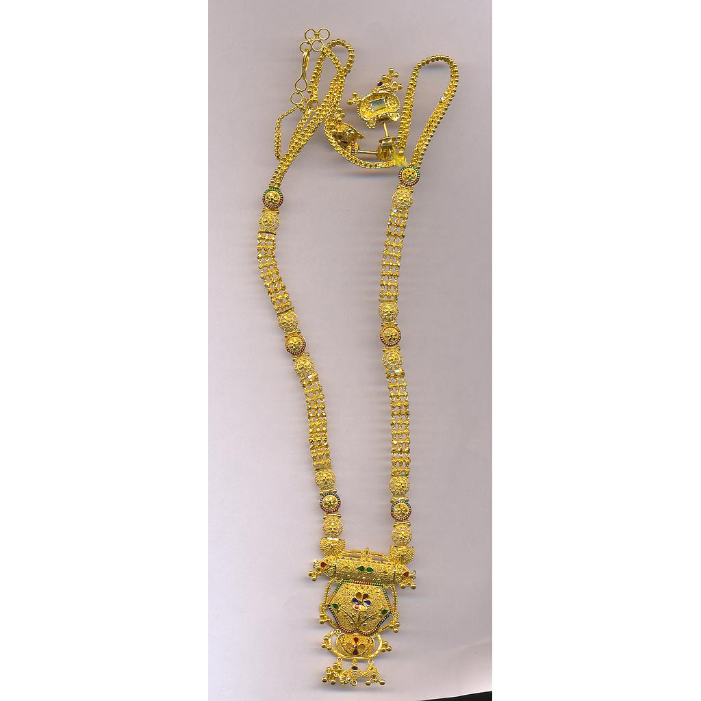 GOLD HALF SET LONG PLAIN FANCY