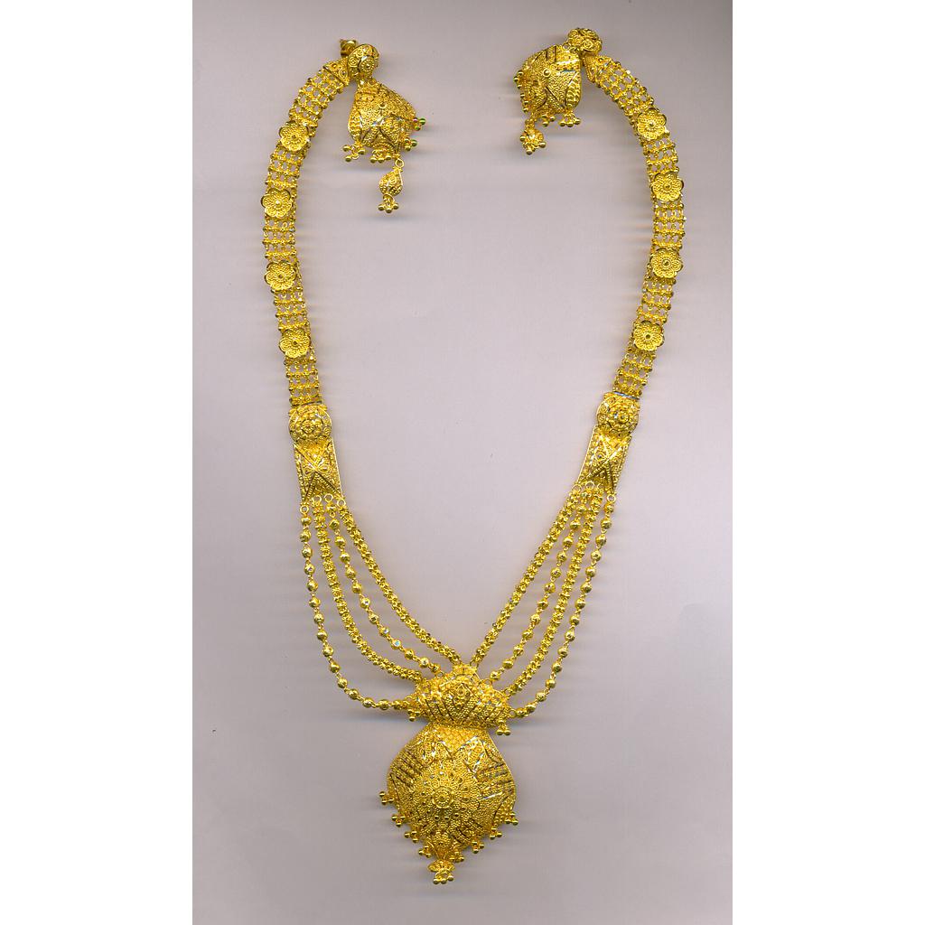 GOLD HALF SET LONG PLAIN FANCY