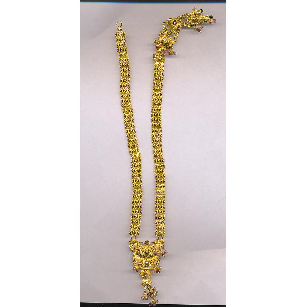 GOLD HALF SET LONG PLAIN FANCY