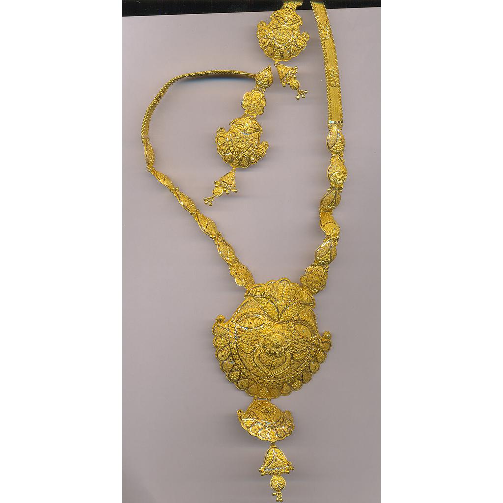 GOLD HALF SET LONG PLAIN FANCY