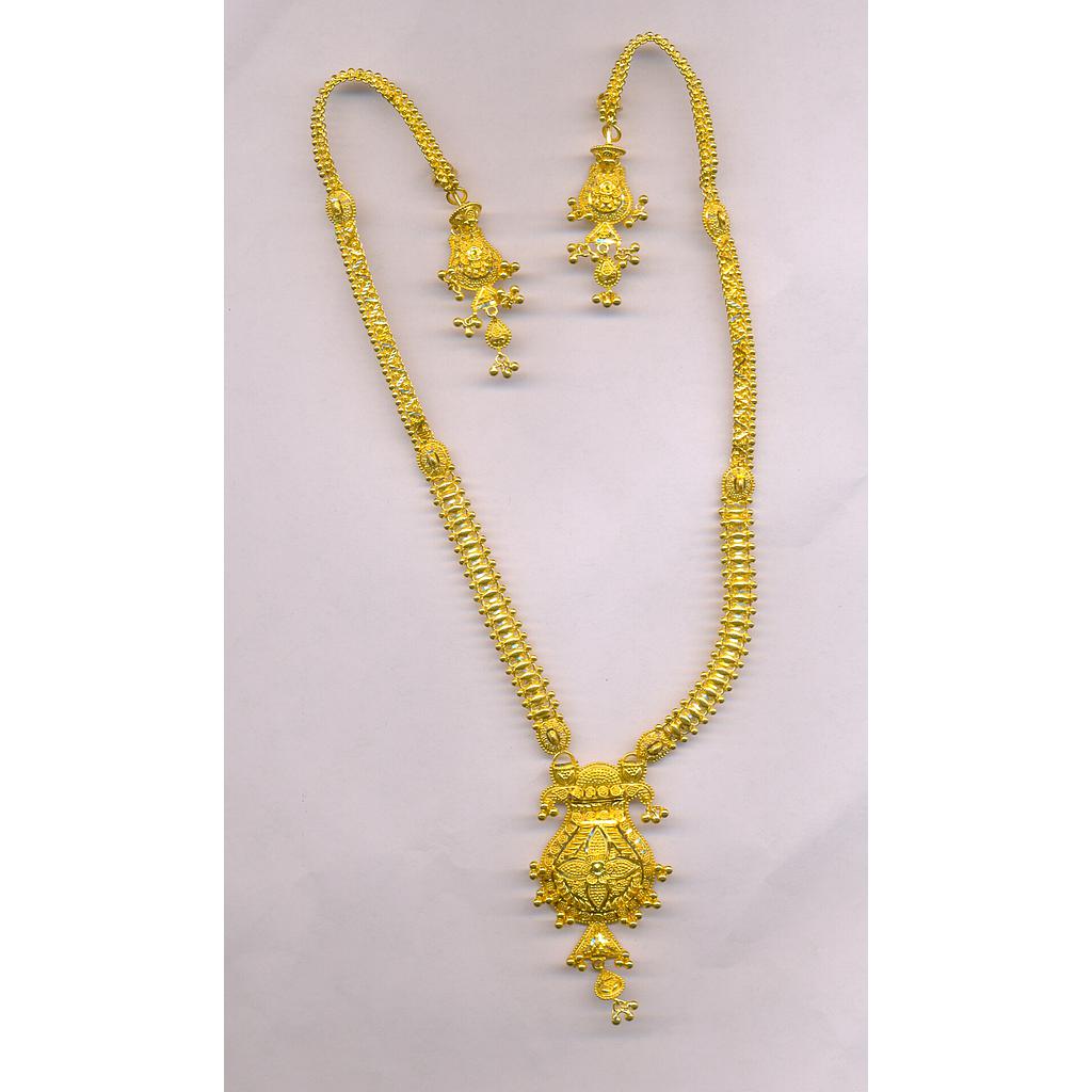 GOLD HALF SET LONG PLAIN FANCY