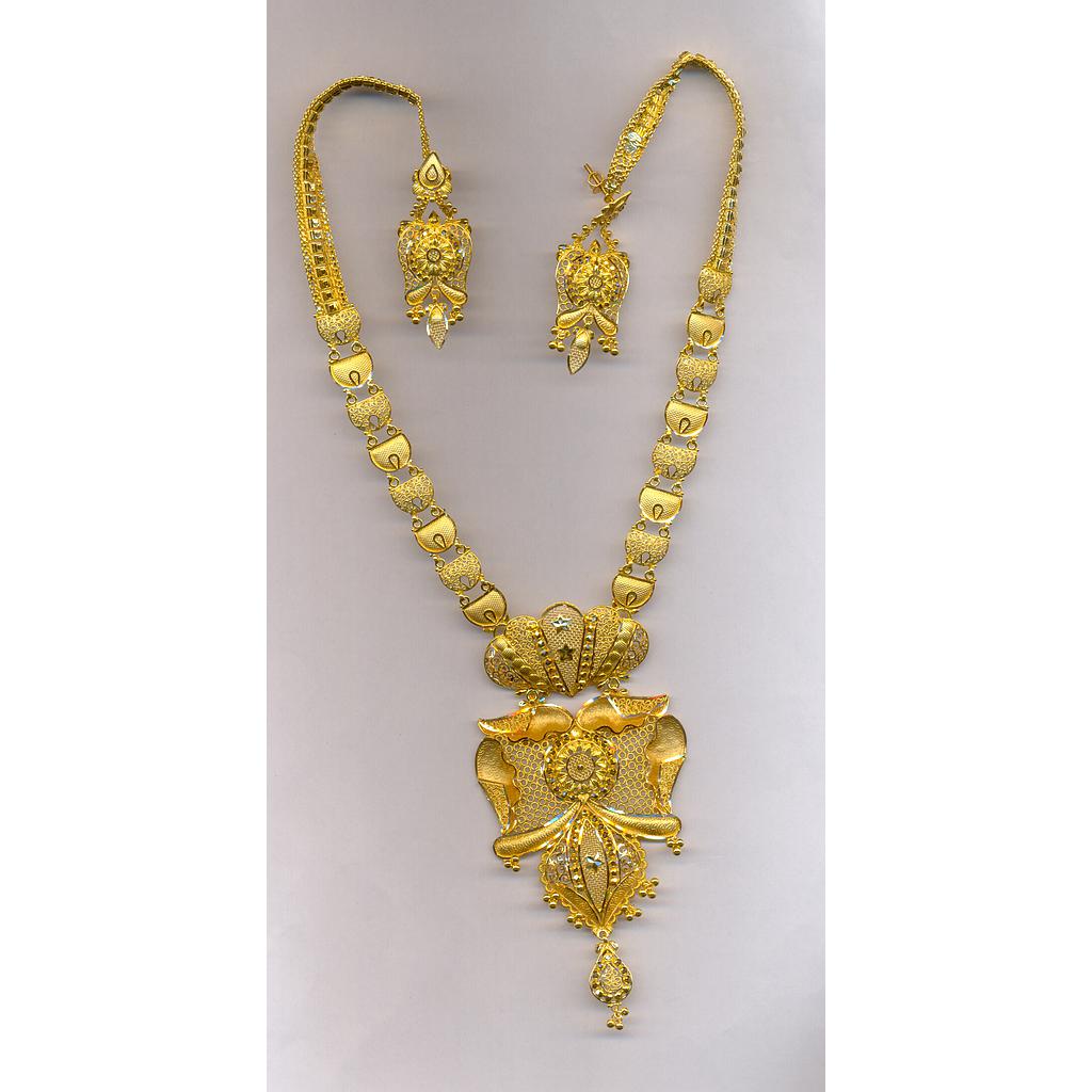GOLD HALF SET LONG PLAIN FANCY