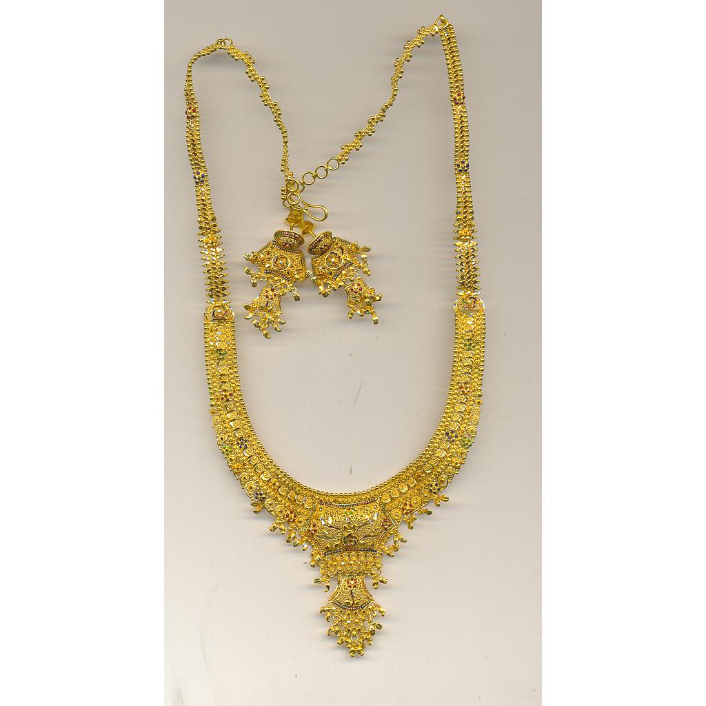 GOLD HALF SET LONG PLAIN FANCY